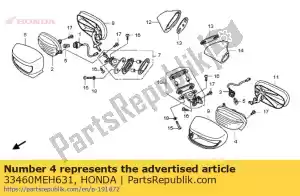 honda 33460MEH631 lente comp., l. fr. piscador - Lado inferior