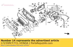case sub ass., lucht schoon van Honda, met onderdeel nummer 17235MCT772, bestel je hier online: