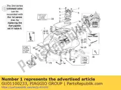Ici, vous pouvez commander le réservoir d'essence. Argent auprès de Piaggio Group , avec le numéro de pièce GU01100233: