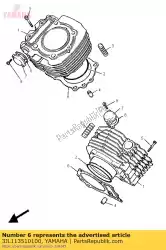 Here you can order the gasket, cylinder from Yamaha, with part number 3JL113510100: