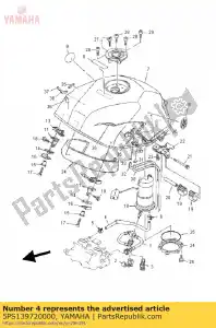 yamaha 5PS139720000 tuyau, carburant 2 - La partie au fond