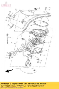 yamaha 5C4835103000 snelheidsmeter assy - Onderkant