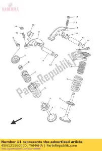 yamaha 4SH121560000 arbre, culbuteur 2 - La partie au fond