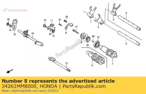 Honda 24261MM8000 composição do eixo, engrenagens - Lado inferior