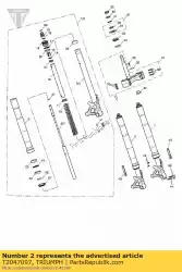 Here you can order the stanchion assy, rh from Triumph, with part number T2047097: