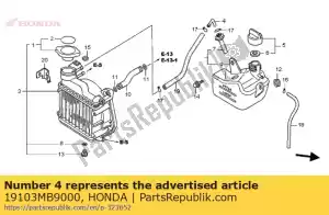 honda 19103MB9000 articulación, tubo - Lado inferior