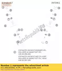 Qui puoi ordinare valvola di aspirazione d41 da KTM , con numero parte 61136030000: