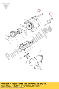 triumph T3202332 bolt hhf m8 x 100 slv - Bottom side