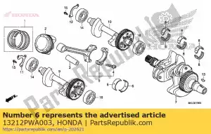 Honda 13212PWA003 rolamento b, biela - Lado inferior