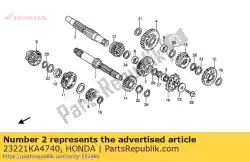 Here you can order the shaft,center from Honda, with part number 23221KA4740: