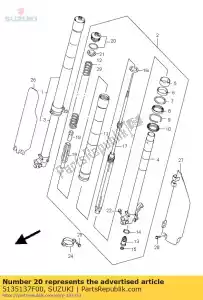 suzuki 5135137F00 boné - Lado inferior