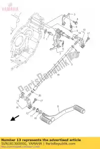 yamaha 5VN181300000 schakel as - Onderkant