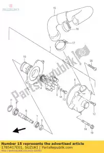 suzuki 1785417E01 tuyau, avec sortie p - La partie au fond