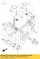 1214136E01, Suzuki, anillo, pistón suzuki rm 125 1998 1999 2000 2001 2002, Nuevo