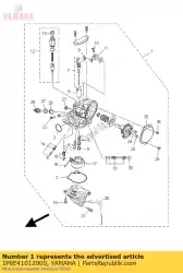 Aqui você pode pedir o carburador assy 1 em Yamaha , com o número da peça 1P6E41012000: