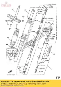 Yamaha 2HH23136L000 tube, extérieur 2 - La partie au fond