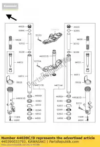 kawasaki 440390033793 morsetto triplo superiore - immagine 13 di 13