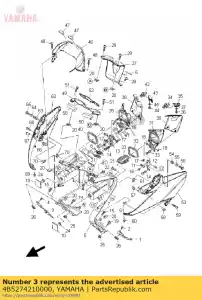 yamaha 4B5274210000 apoio para os pés 2 - Lado inferior