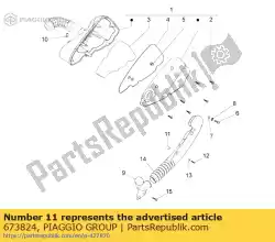 Ici, vous pouvez commander le entretoise auprès de Piaggio Group , avec le numéro de pièce 673824: