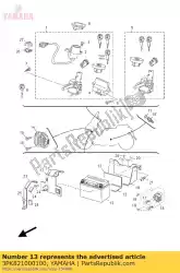 Qui puoi ordinare batteria (ytx9-bs) da Yamaha , con numero parte 3PK821000100: