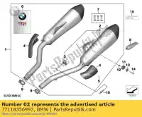 77118356997, BMW, sportuitlaat, rechts - akrapovic bmw  1600 2010 2011 2012 2013 2014 2015 2016 2017 2018 2019 2020 2021, Nieuw