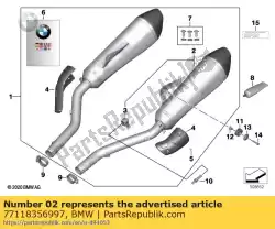 Here you can order the sport muffler, right - akrapovic from BMW, with part number 77118356997: