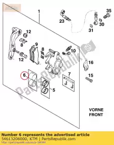 ktm 54613206000 repair kit piston 28mm - Bottom side