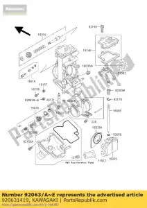 Kawasaki 920631419 jet-main, # 190 - Dół