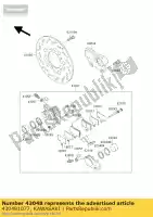 430481077, Kawasaki, pinça de pistão kawasaki zx7r ninja p zx7rr n zx 7rr 750 , Novo