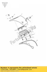 triumph T2501566 instrument assy kph - Onderkant