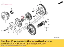 Here you can order the bearing, needle, 36x41x18 from Honda, with part number 91027MCA003: