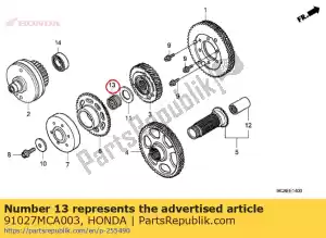 Honda 91027MCA003 bearing, needle, 36x41x18 - Bottom side