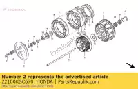 22100KSC670, Honda, comp. esterno, frizione honda crf 250 2004 2005 2006, Nuovo