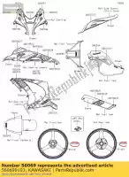 560690103, Kawasaki, patroon, wiel kawasaki zx10r ninja j zx6r r k f ex krt edition b  anniversary winter test replica a abs zx1000 s zx 10r 6r 250r 300 ex300 300se sl1 my18 zx1002 1000 600 250 , Nieuw