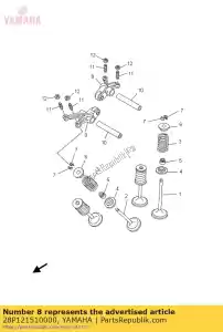 yamaha 28P121510000 brazo, balancín de válvula - Lado inferior