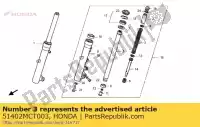 51402MCT003, Honda, spacer, spring honda fjs 400 600 2005 2006 2009 2010 2011 2012, New