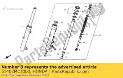 Here you can order the spacer, spring from Honda, with part number 51402MCT003: