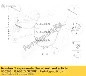 Piaggio Group 680261 cable harness - Bottom side