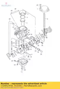 suzuki 1320013F00 carburador assy - Lado inferior