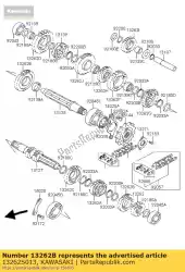 versnelling, input, 4e, 23t van Kawasaki, met onderdeel nummer 13262S013, bestel je hier online: