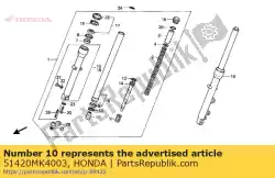 Ici, vous pouvez commander le cas comp., r bot auprès de Honda , avec le numéro de pièce 51420MK4003: