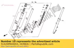 Honda 51420MK4003 cas comp., r bot - La partie au fond