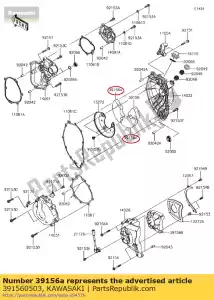 kawasaki 391560503 almofada, capa de embreagem, zx600r9 pequeno - Lado inferior