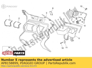 aprilia AP8158899 guantera - Lado inferior