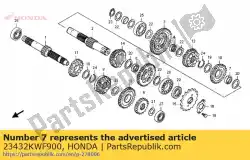 bus, 20mm van Honda, met onderdeel nummer 23432KWF900, bestel je hier online: