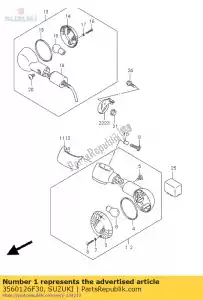 Suzuki 3560126F30 lamp, turnign.r - Lado inferior