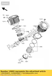 Ici, vous pouvez commander le à piston auprès de Kawasaki , avec le numéro de pièce 130020001: