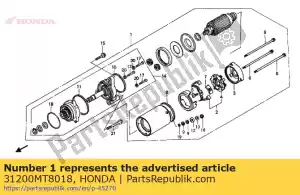 Honda 31200MT8018 motor assy., starter & re - Onderkant