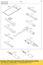 Here you can order the tool-wrench,box end,27mm from Kawasaki, with part number 921100065: