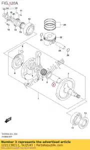 Suzuki 1221138211 pin,crank - Bottom side